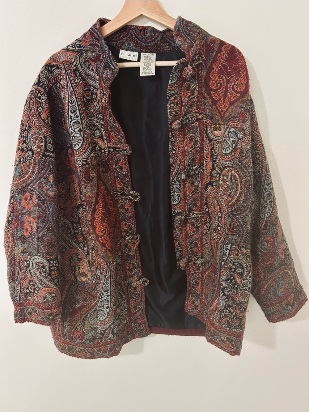 Vintage 90s White Stag Paisley Jamavar Tapestry Jacket L